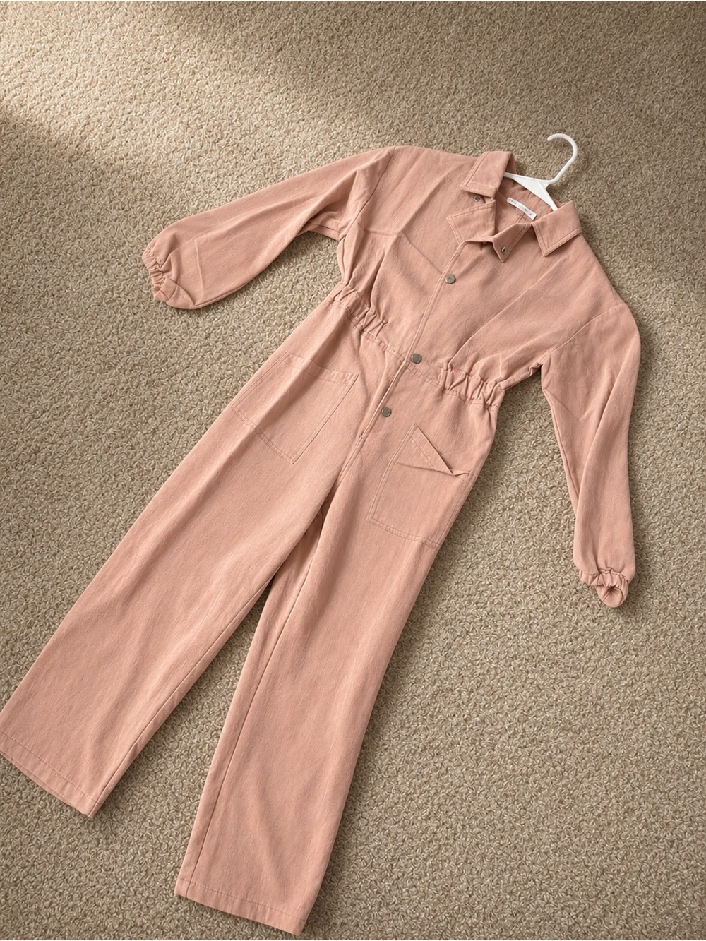 Zara Dusty Rose Utility Jumpsuit